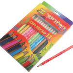 צבעי עיפרון ג'מבו 12+מחדד משופר