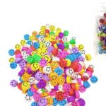 חרוזים עץ סמיילי 6 ממ 1/40 בשקית