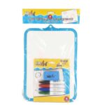 קידס ארט לוח מחיק דו-צדדי 19*26 + טושים + מחק