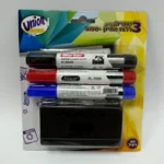 טוש מחיק 3 + ספוג מחיקה