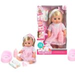 בובה שיער גומי + סיר ואביזרים 36 סמ 12 קולות