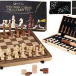 שח עץ /דמקה איכותי מגנטי 40X21X7 סמ מפואר