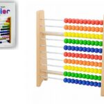 חשבוניה עץ מוטות מתכת