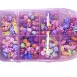 חרוזים פסטל עיגול + אותיות 8 תאים