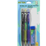 3 עפרונות שפיצים עם עופרת