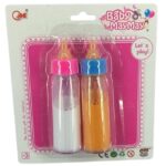 בקבוק חלב ומיץ