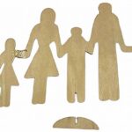 דמויות משפחה עץ צביעה מעמד 20 סמ