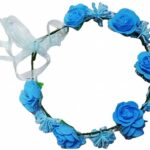 כתר פרחים תכלת