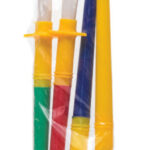 4 מכחולים עגולים עם מעצור