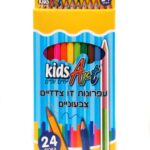 מארז 12 עפרונות דו צדדי 24 גוונים