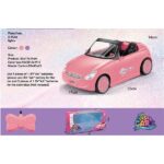 מכונית גג נפתח ורודה + שלט פרפר